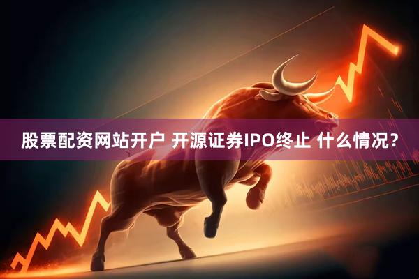 股票配资网站开户 开源证券IPO终止 什么情况？